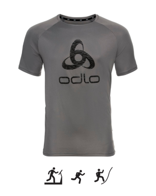 Pánske tričko ODLO t-shirt s/s crew neck ESSENTIAL PRINT